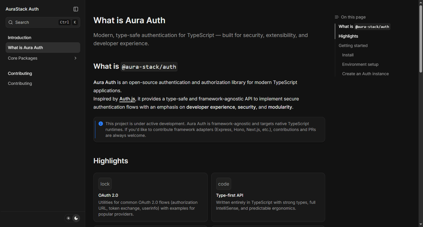 Aura Stack Auth